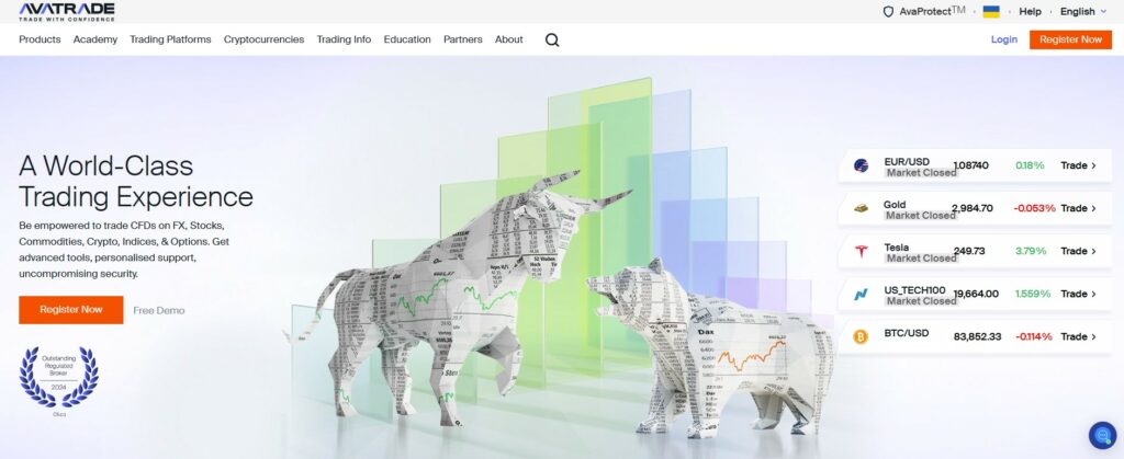 Interface Broker AvaTrade